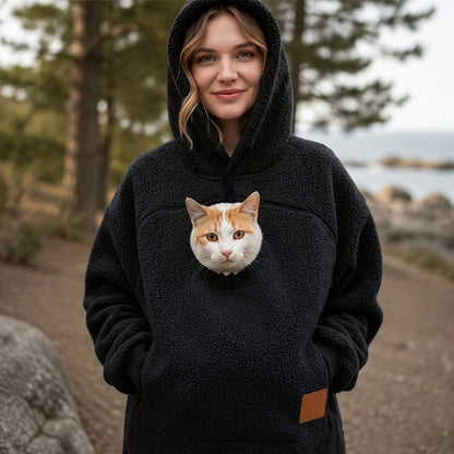 🧥Unisex Pet Carrier Plush Hooded Sweatshirt