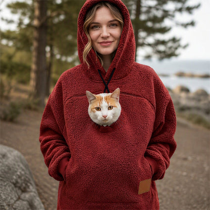 🧥Unisex Pet Carrier Plush Hooded Sweatshirt
