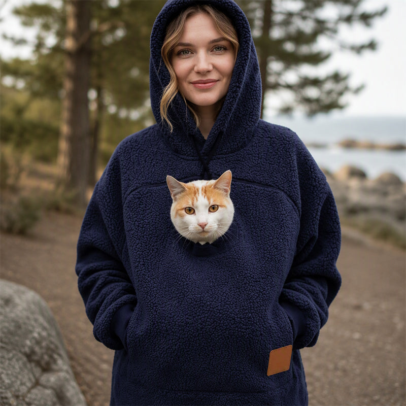 🧥Unisex Pet Carrier Plush Hooded Sweatshirt