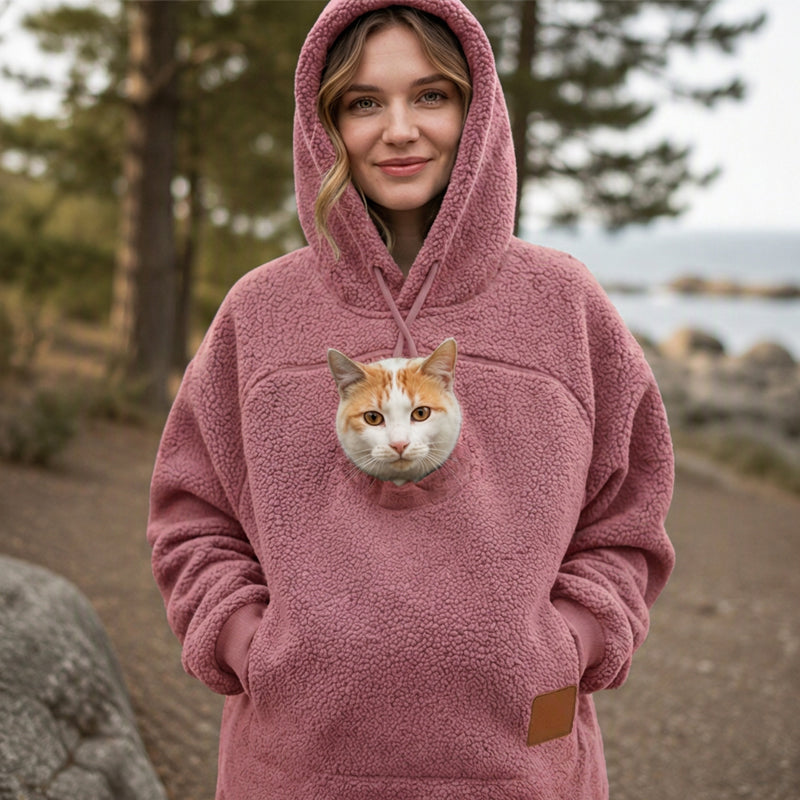 🧥Unisex Pet Carrier Plush Hooded Sweatshirt