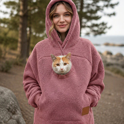 🧥Unisex Pet Carrier Plush Hooded Sweatshirt