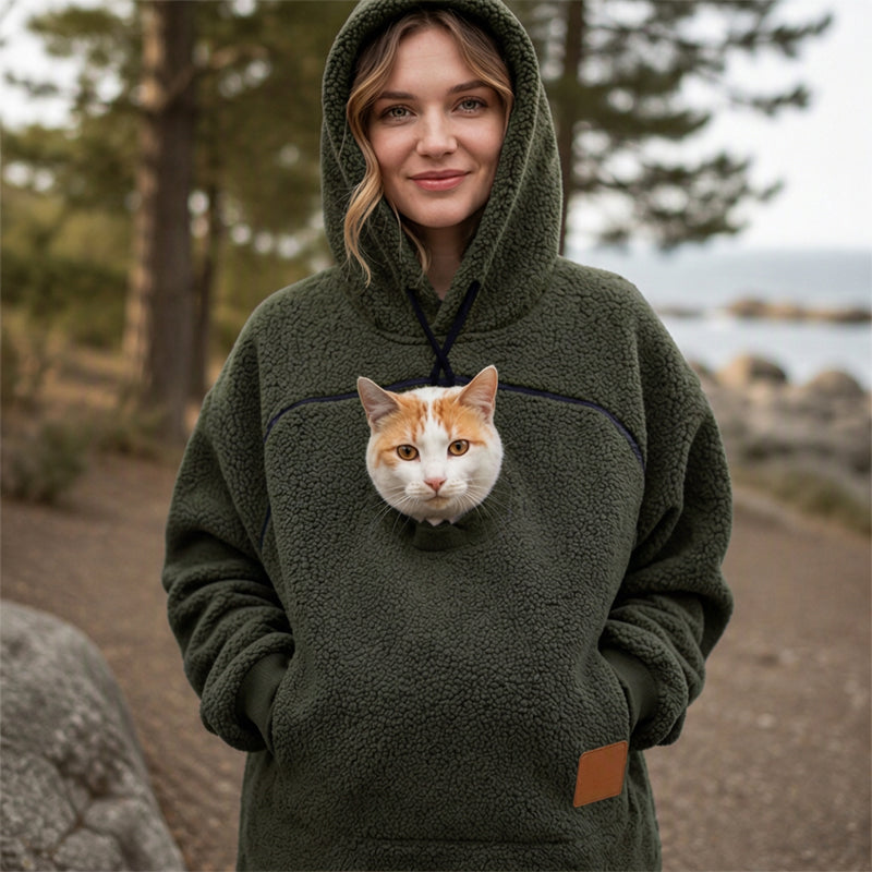 🧥Unisex Pet Carrier Plush Hooded Sweatshirt