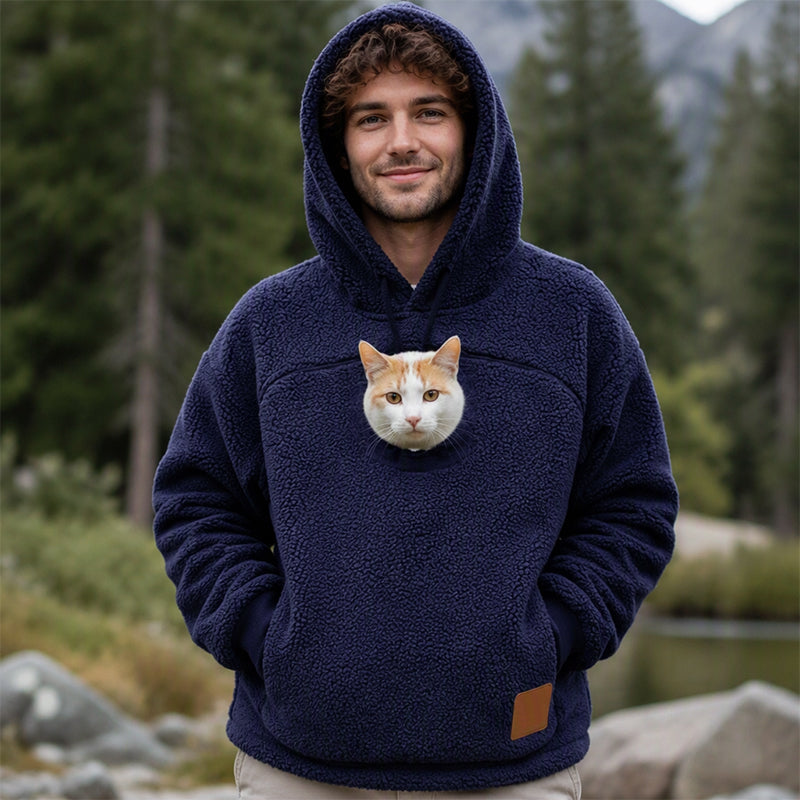 🧥Unisex Pet Carrier Plush Hooded Sweatshirt