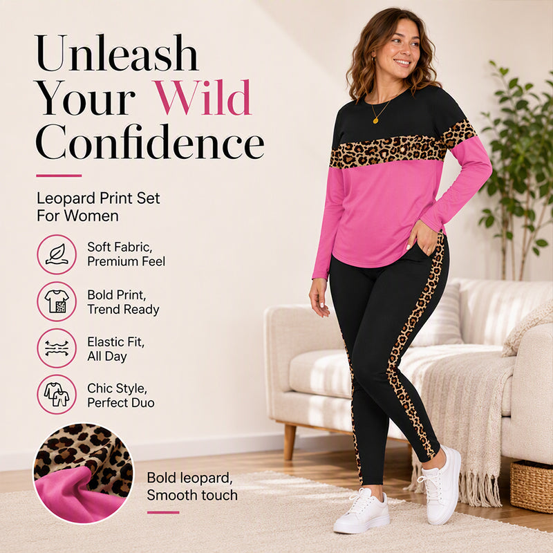 🌸Women's Casual Leopard Print 2-Piece Set