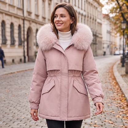 Women's Mid-Length Plush-Lined Parka Jacket