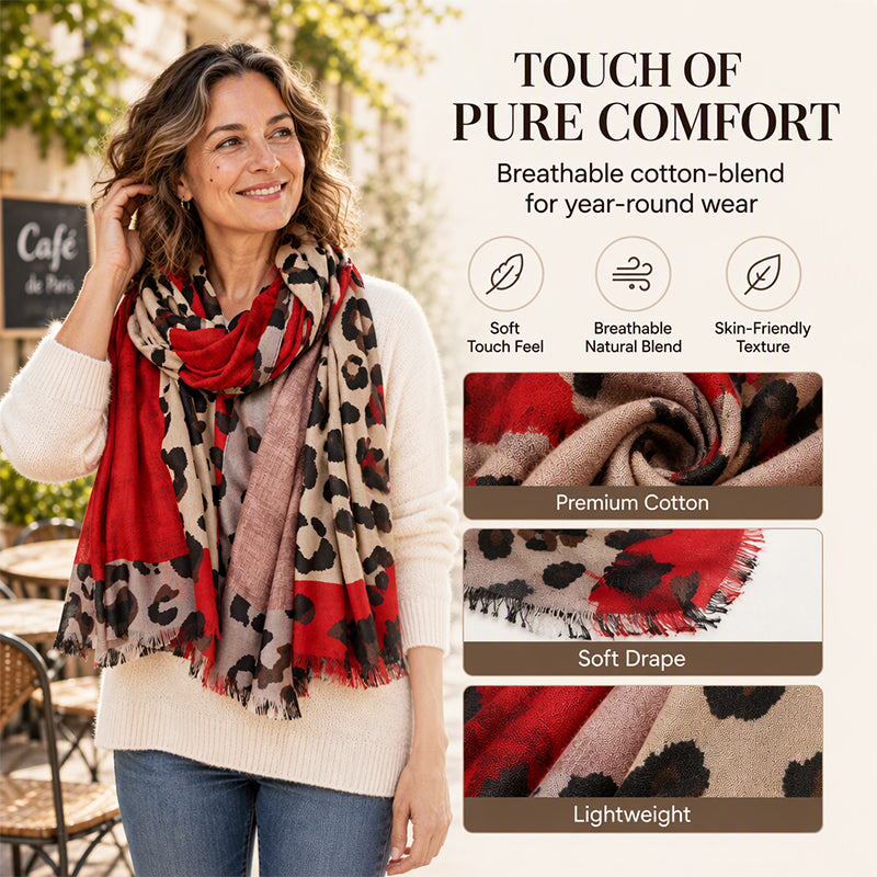 💖Black Friday Mega Deal – 50% off!💖✨🧣 Versatile Lightweight Leopard Print Shawl Scarf 🐆