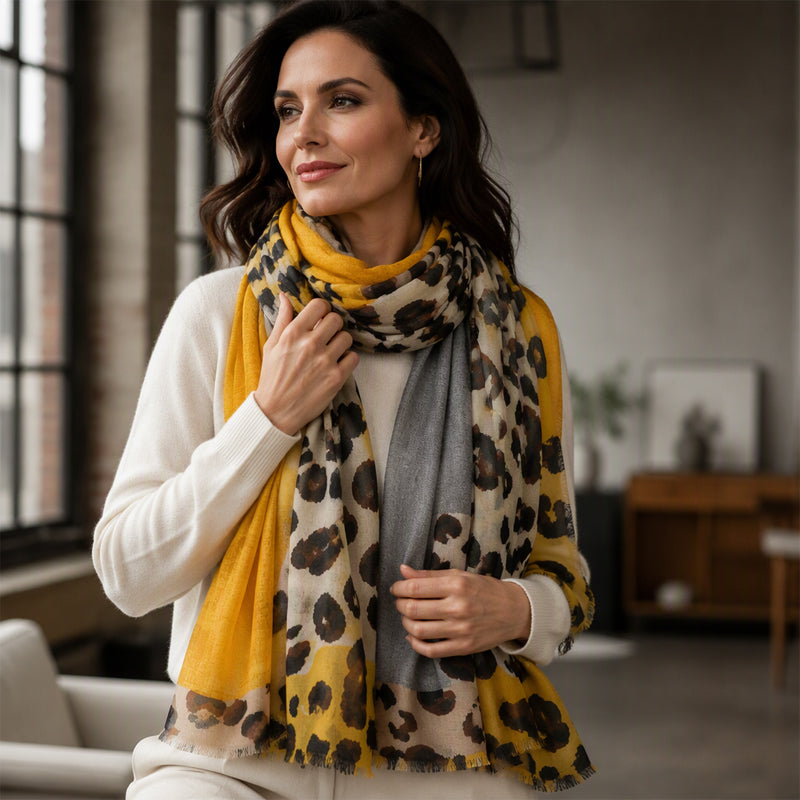 💖Black Friday Mega Deal – 50% off!💖✨🧣 Versatile Lightweight Leopard Print Shawl Scarf 🐆