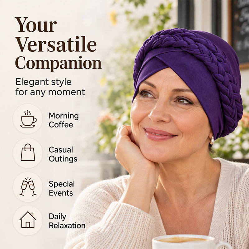 Women's Elegant Double-Braid Turban Caps