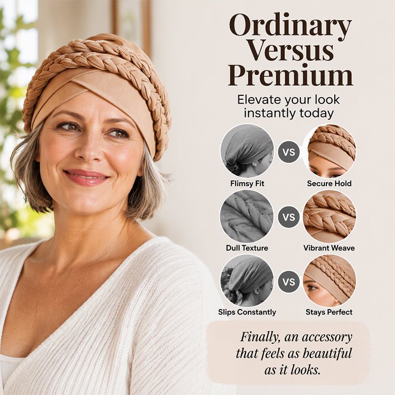 Women's Elegant Double-Braid Turban Caps