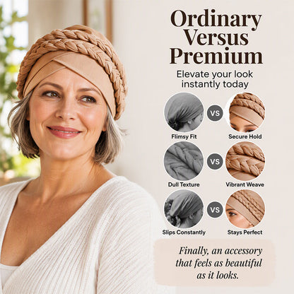Women's Elegant Double-Braid Turban Caps