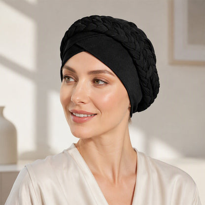 Women's Elegant Double-Braid Turban Caps