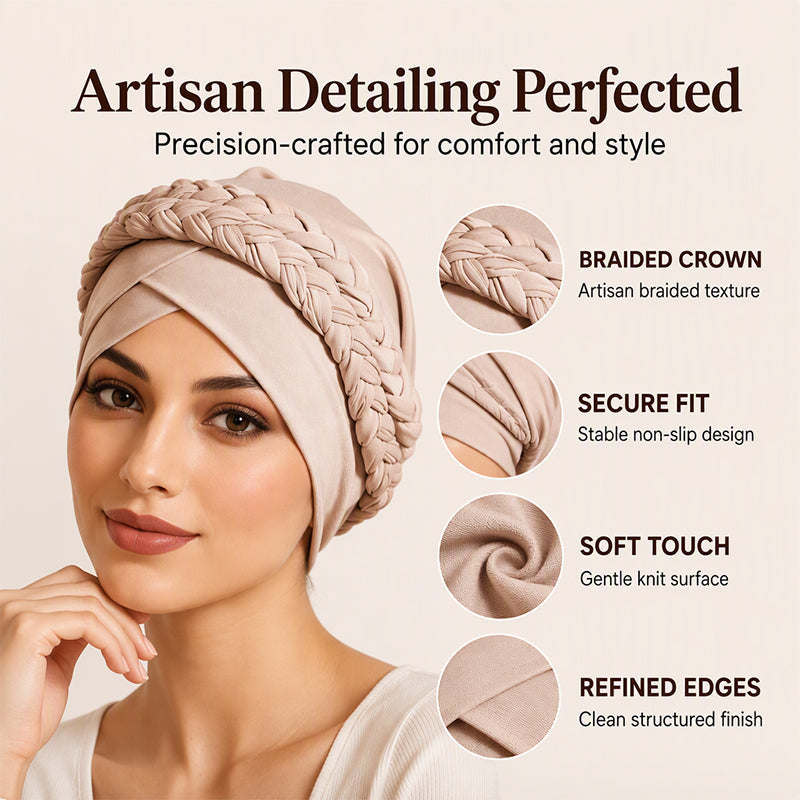 Women's Elegant Double-Braid Turban Caps