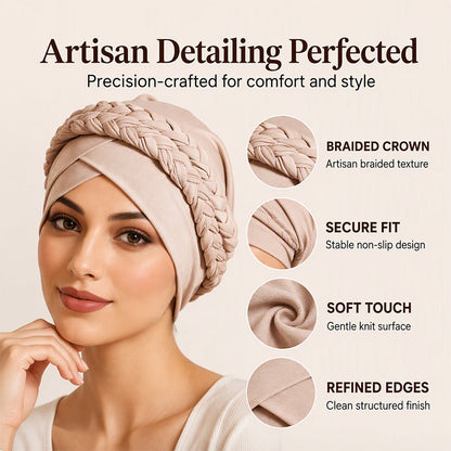 Women's Elegant Double-Braid Turban Caps
