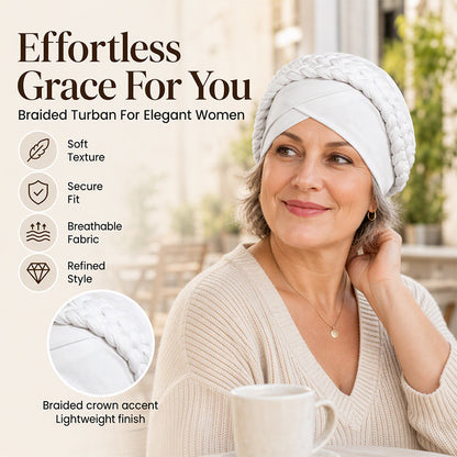 Women's Elegant Double-Braid Turban Caps