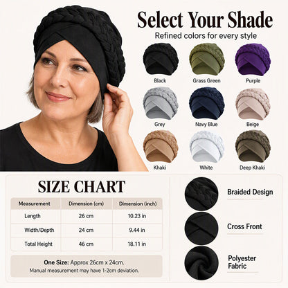 Women's Elegant Double-Braid Turban Caps