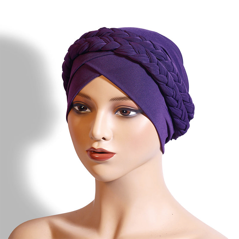 Women's Elegant Double-Braid Turban Caps