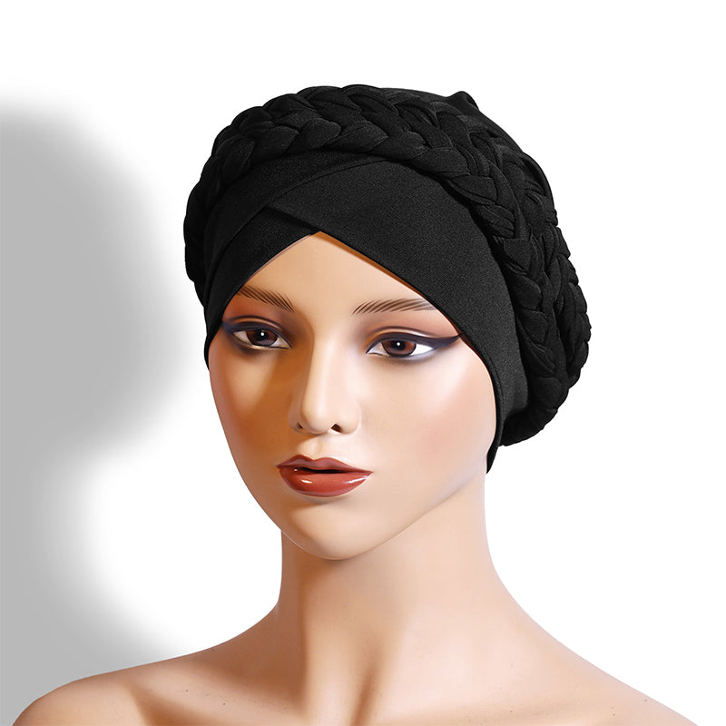 Women's Elegant Double-Braid Turban Caps