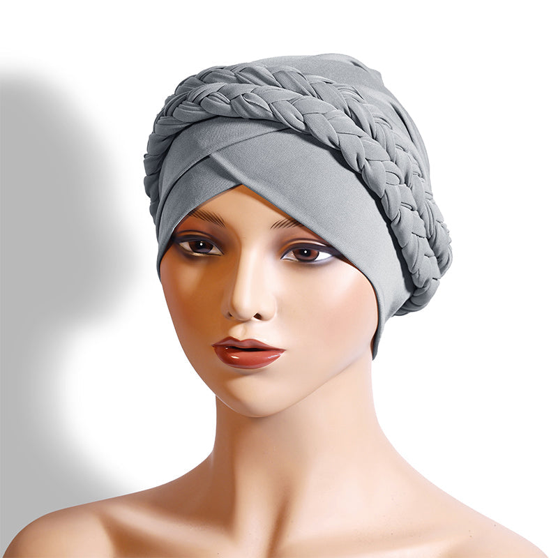 Women's Elegant Double-Braid Turban Caps