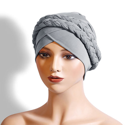 Women's Elegant Double-Braid Turban Caps