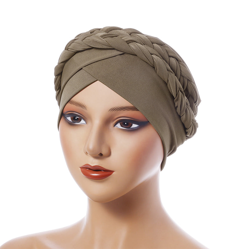 Women's Elegant Double-Braid Turban Caps