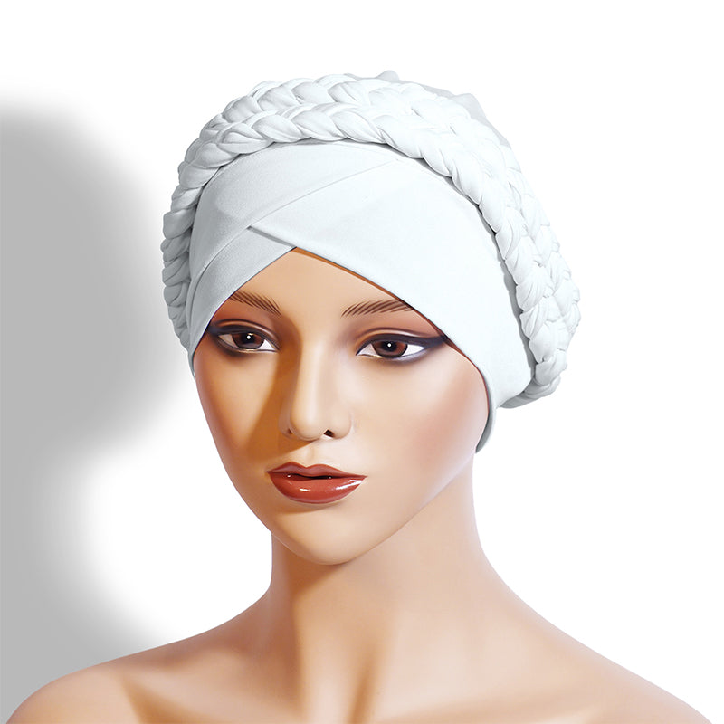 Women's Elegant Double-Braid Turban Caps