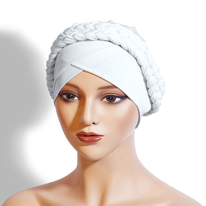 Women's Elegant Double-Braid Turban Caps