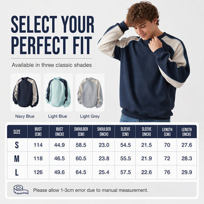 Men's Color-Block Loose-Fit Sweatshirt