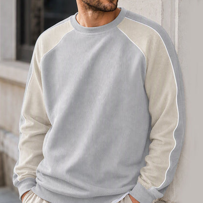 Men's Color-Block Loose-Fit Sweatshirt