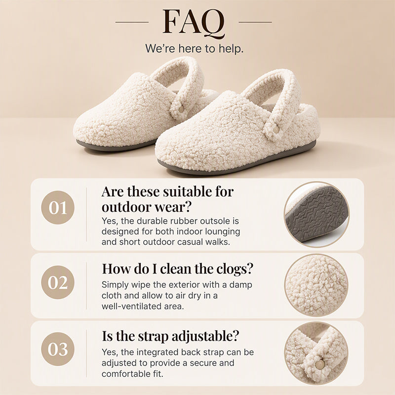 Women's Closed-Toe Faux Shearling Slippers