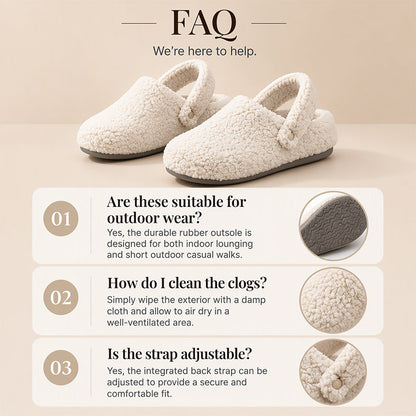 Women's Closed-Toe Faux Shearling Slippers