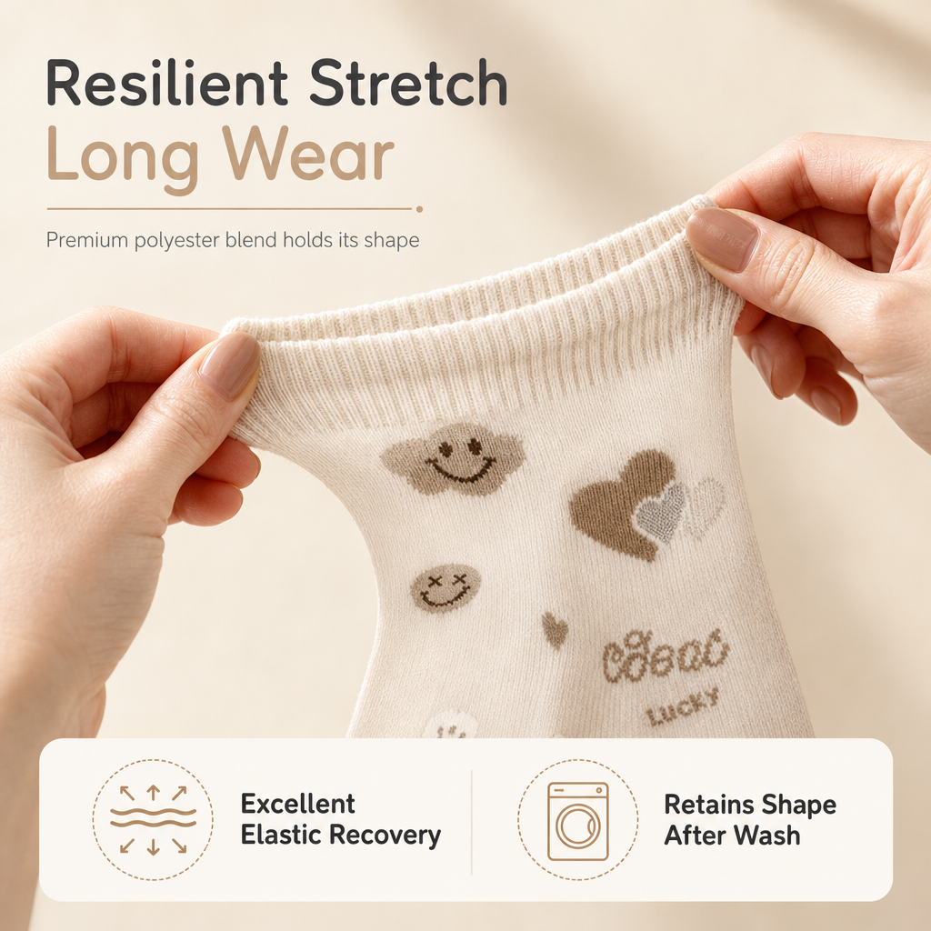 Women Cute Ankle Socks Breathable Thin Low Cut Socks Sweat Absorbing Non Slip Short Socks