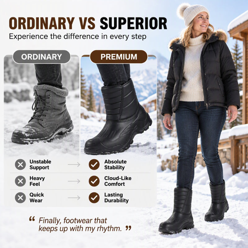 🖤Black Friday Sale:50% OFF🖤 Unisex Plush-Lined Waterproof Snow Boots