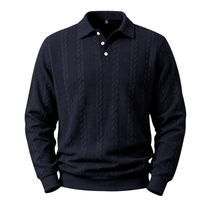 🖤Black Friday Sale:50% OFF🖤 ☕️ Men's Casual Jacquard Cable Texture Top
