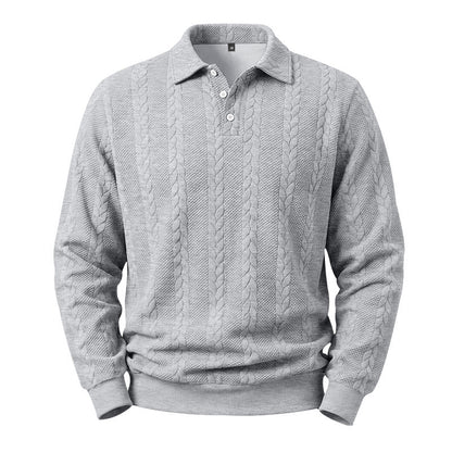 🖤Black Friday Sale:50% OFF🖤 ☕️ Men's Casual Jacquard Cable Texture Top