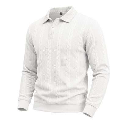 🖤Black Friday Sale:50% OFF🖤 ☕️ Men's Casual Jacquard Cable Texture Top