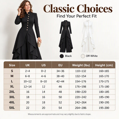 💖Black Friday Mega Deal 💖💜Free Shipping🖤Women's Elegant Longline Coat and Wide-Leg Pants Set