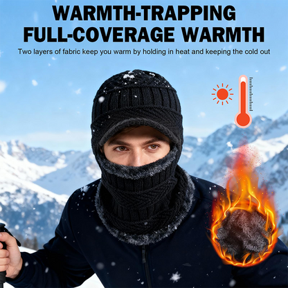 3-in-1 Winter Balaclava, Insulated Hood with Protective Goggles