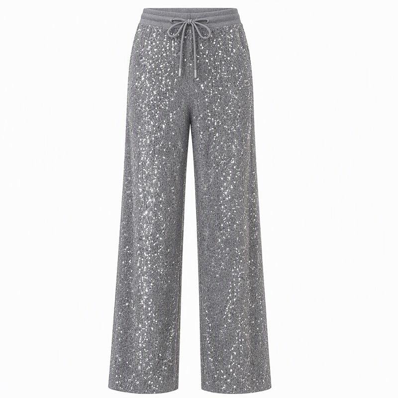 ⭐Women's Sparkling Sequin Wide-Leg Pants❤️
