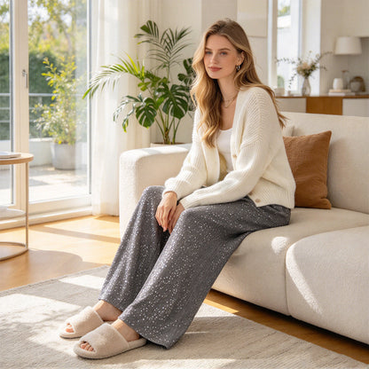 ⭐Women's Sparkling Sequin Wide-Leg Pants❤️
