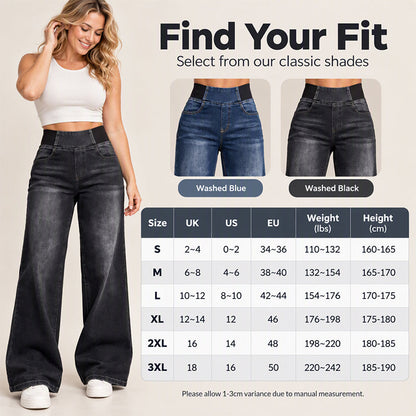 🖤Black Friday Sale:50% OFF🖤 🎉✨ Casual Stretch Wide-Leg Jeans – Premium Denim, Comfy Fit & Timeless Design