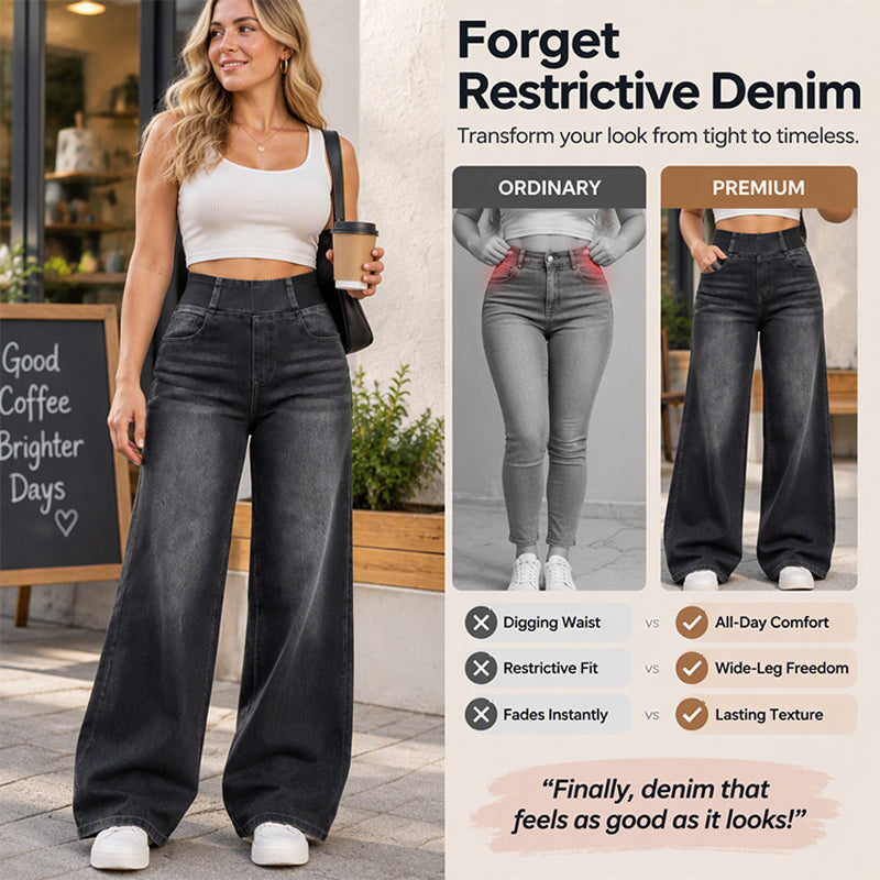 🖤Black Friday Sale:50% OFF🖤 🎉✨ Casual Stretch Wide-Leg Jeans – Premium Denim, Comfy Fit & Timeless Design