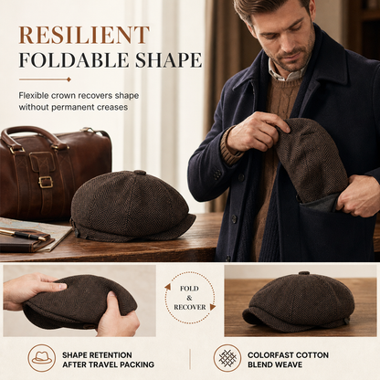 Vintage British Style Newsboy Cap for Men and Women Classic Casual Flat Cap Octagonal Beret Hat