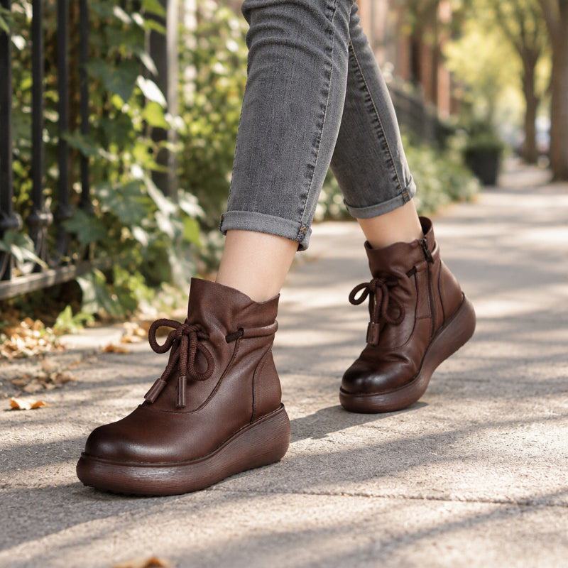 Women's Retro Thermal-Lined Ankle Boots