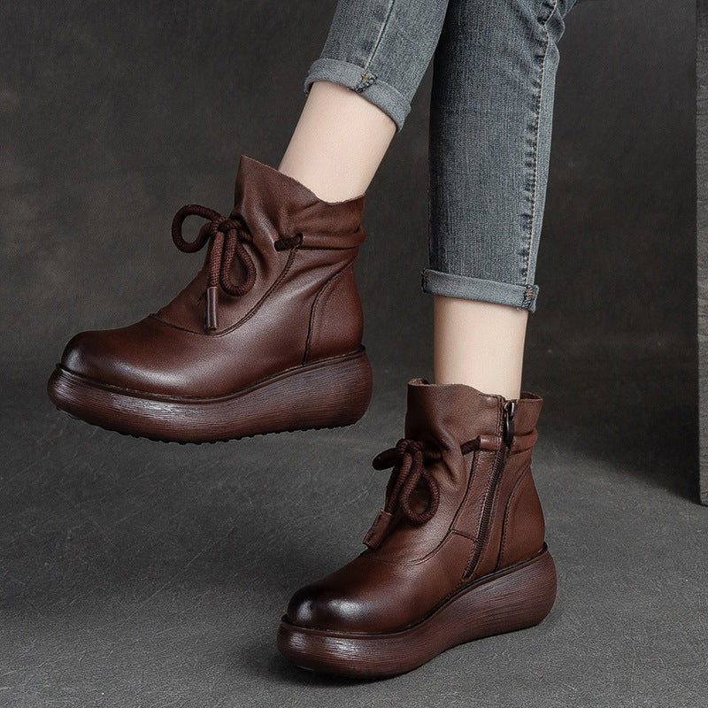 Women's Retro Thermal-Lined Ankle Boots